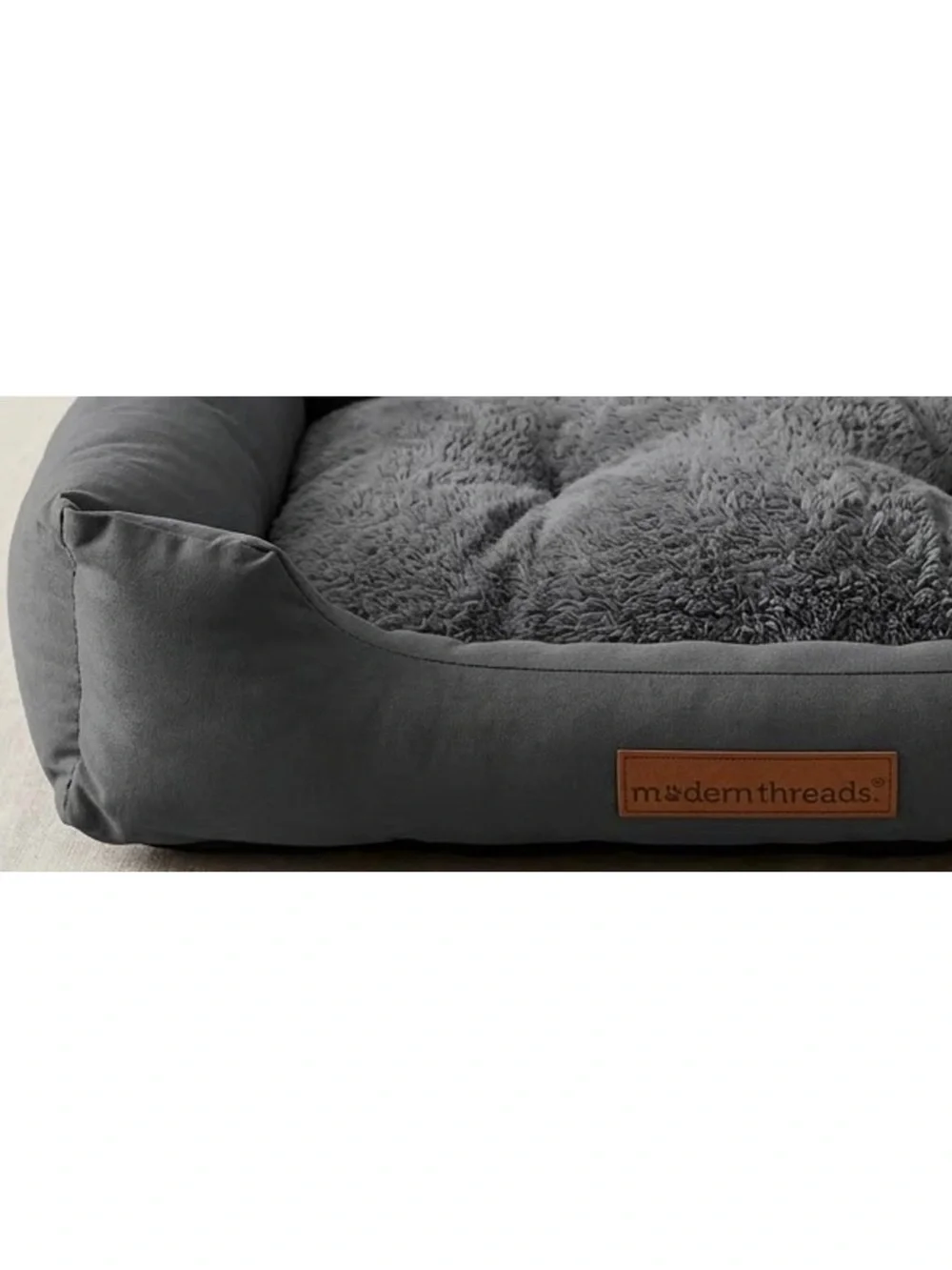 Modern threads gray plush